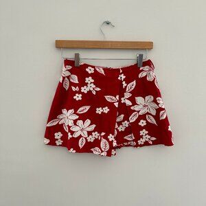 MIU MIU cotton floral skorts luxury Italy mini skirt shorts 40 IT small 26W
